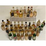 Selection of approximately 50 miniatures, including Jack Daniels and Jim Beam and quantity of Scotch