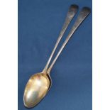 Pair of Georgian silver basting spoons, Peter & Ann Bateman, London 1794, 5.74ozt