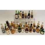 Selection of approximately 50 miniatures, including Buchanan's, Glayva and large quantity of