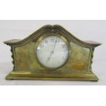 W.M Greenwood & Sons Leeds & Huddersfield brass mantel clock