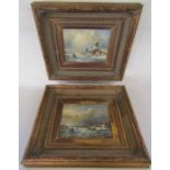 M Morgan signed framed oil paintings depicting mills on the river bank possibly Norfolk Broads