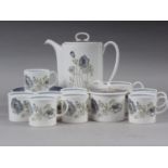 A Susie Cooper bone china "Glen Mist" pattern coffee set