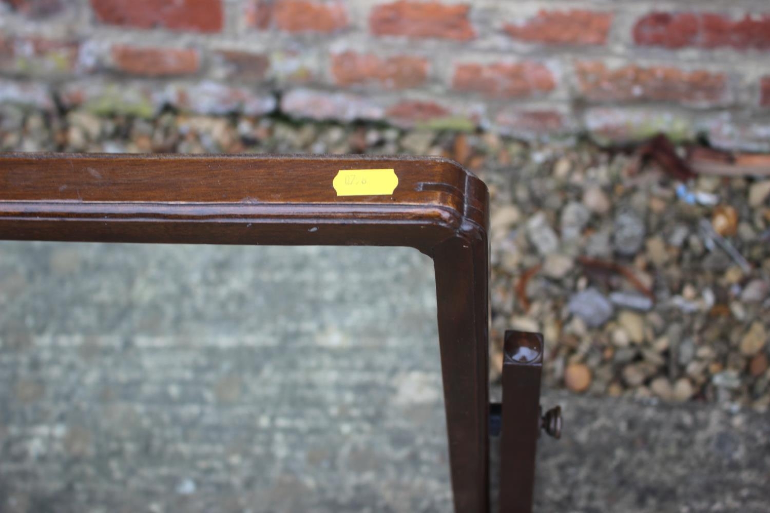 A 1930s mahogany rectangular swing frame toilet mirror, on splay supports, 26" wide x 22 1/2" high - Image 2 of 3