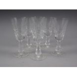 A set of six Waterford "Kylemore" pattern port glasses, 5 1/4" high