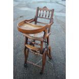 A child's 19th century metamorphic high/rocking chair