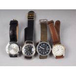 A gentleman's Seiko Kinetic wristwatch, a gentleman's Pulsar Kinetic wristwatch and two others