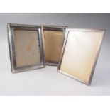 Three silver mounted photograph frames