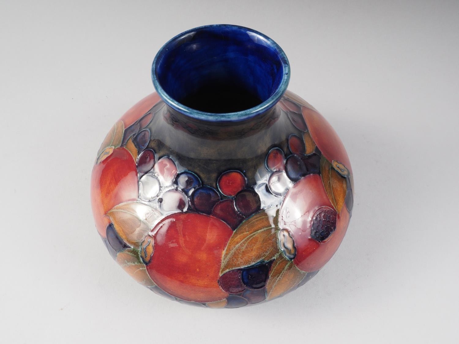 A Moorcroft pomegranate bulbous vase, 6 1/2" high (crack to rim) - Image 2 of 3