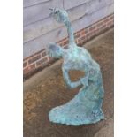 John Penrose: a patinated bronze resin figure, "Flamenco Dancer", 40" high