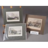 A collection of 19th century and later hand-coloured prints, Continental and American landscapes,