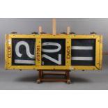 An early 20th century lawn bowls scoreboard, 33 1/2" high