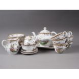 A Copeland Spode "Chelsea" pattern part teaset and a similar trio