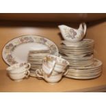 A Wedgwood bone china "Lichfield" pattern part combination service for nine