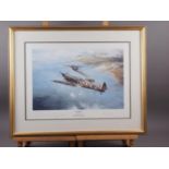 Robert Taylor: a limited edition print, "Frist Combat", 501/990, signed by the artist and pilot,