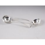 A pair of Georgian silver sauce ladles, 2.8oz troy approx