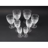 Eight Waterford "Colleen" glasses, in four sizes