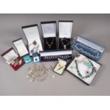 A large selection of mostly silver modernist jewellery, various