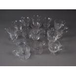 Sixteen 19th century and later cut glass custard cups, various