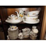 A Royal Worcester "Evesham" pattern oven to tableware combination service, including bowls, tureens,