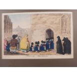 James Gillray: an early 19th century hand-coloured print, "Flemish Characters", unframed