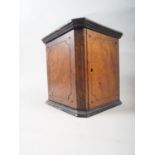 A burr walnut trinket box, fitted two drawers enclosed panel door, 8" x 8 1/4" high