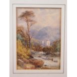 James Burrell Smith, 1890: watercolours, "Hermitage Castle, Roxburghshire, on the River Liddle", 6