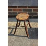 A mahogany framed rectangular stool, on cabriole supports, 26" wide x 12 1/2" deep x 10" high, an