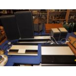 A Bank & Olufsen Beogram 5000, a Beomaster 3000, a Beocord 2000, a pair of Beovox X35 speakers, a