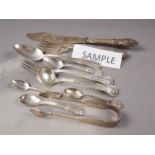 A Scottish silver flatware part table service and other silver flatware, 94oz troy approx