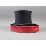 A Lock opera hat, in original cardboard box, size 7 1/8