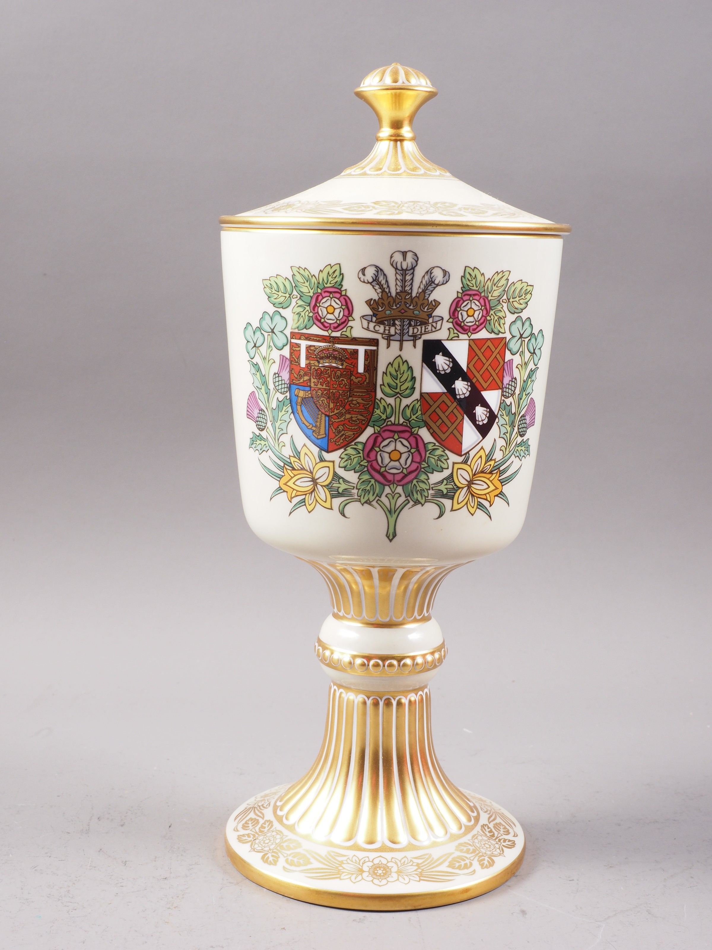 A limited edition "The Royal Wedding Chalice", by Spode, 197/500, with original box and certificate