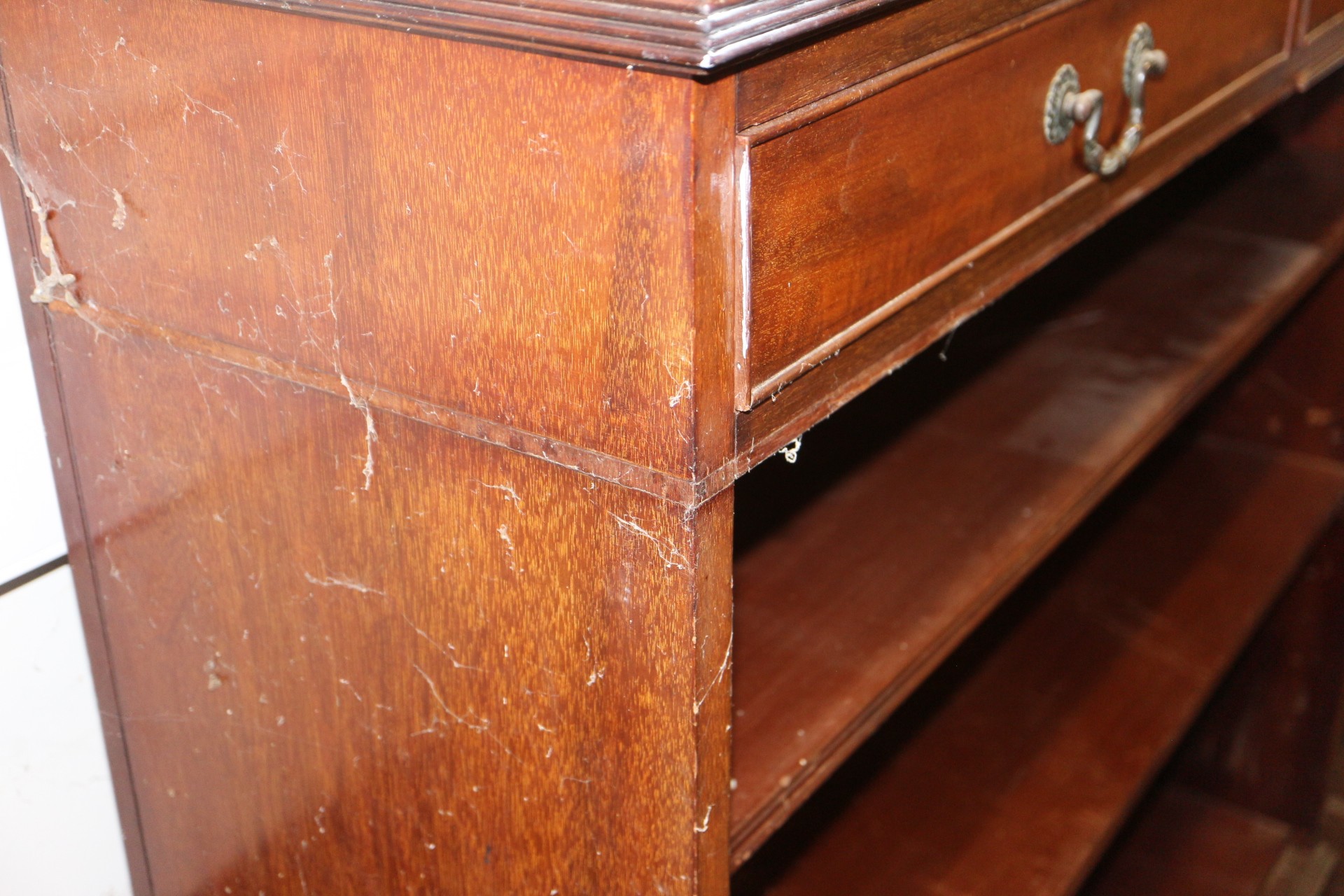 A Maples late 19th century walnut bookcase, fitted two drawers over open shelves, on bracket feet, - Image 11 of 12