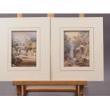 E Salter: a pair of mid 19th century watercolour studies, "The Fairy Glenn near Conway" and "Port