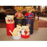 Five Buckingham Palace limited edition teddy bears, by Merrythought, all in original boxes with tags
