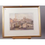 Albert Ernest Brockbank: an early 20th century watercolour view of the dry dock Liverpool, 11" x