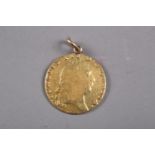 A gold guinea, dated 1793 (hard mounted)