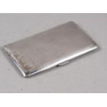 A rectangular silver cigarette case, 7.4oz troy approx
