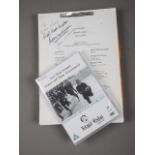 A Norman Wisdom signed script with paperwork, for the film "On the Beat", complete with DVD