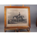 Hacker after Barraud: a 19th century engraving, "Mr Charles Davis on the Traverser", in maple frame,