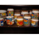 A quantity of Dunoon "Farmyard" and "Funky Farm" ceramics, including storage jars, mugs and bowls