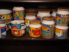A quantity of Dunoon "Farmyard" and "Funky Farm" ceramics, including storage jars, mugs and bowls