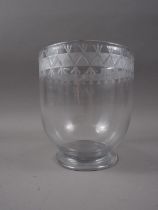 A mid 19th century with engraved tea blending bowl, 5" deep