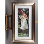 Sherree Valentine Daines: a signed limited edition "hand-embellished print", "Studying form", 143/