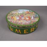 A collection of Huntley & Palmers and other tins, various