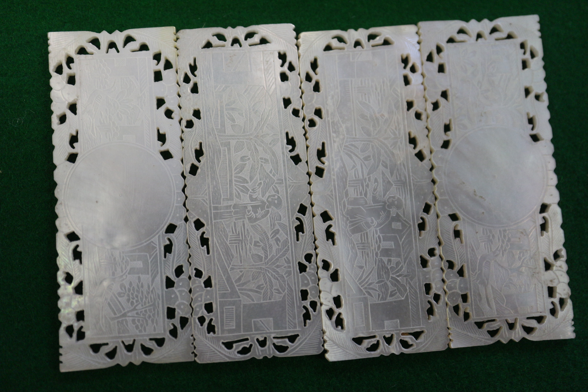 A quantity of Chinese mother-of-pearl gaming counters, 212 approx, and a Chinese blue and white - Image 5 of 12