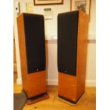A pair of Keff "Reference Model 4-2" speakers, in figured birch cabinets