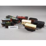 A Hornby 'O' gauge Great Western 2221 train locomotive, 11" long overall (wheels perished), a