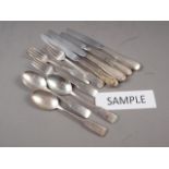 A quantity of loose silver plated cutlery