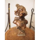 Franz Iffland: an Art Deco bronzed spelter figure, 'Salambo' 12" high