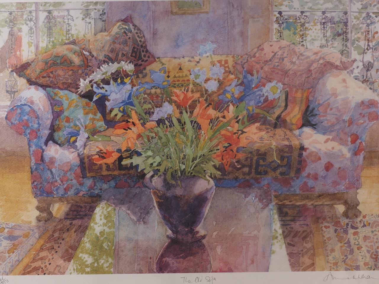 Ann Williams: a signed limited edition colour print, "The Old Sofa", 46/850, Sue Penning: a signed - Bild 7 aus 18